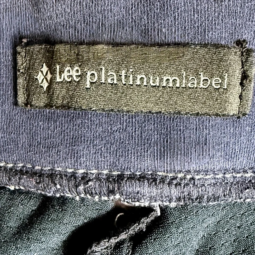 Lee Platinum Label Denim Mini Skirt Dark Wash Elastic Waist Size 14 Medium